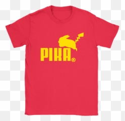 Puma Logo Pika Pokemon Pikachu Mashup Shirts U2013 Potatotee Store - Funny New England Patriots Shirts Png,Puma Logo Png