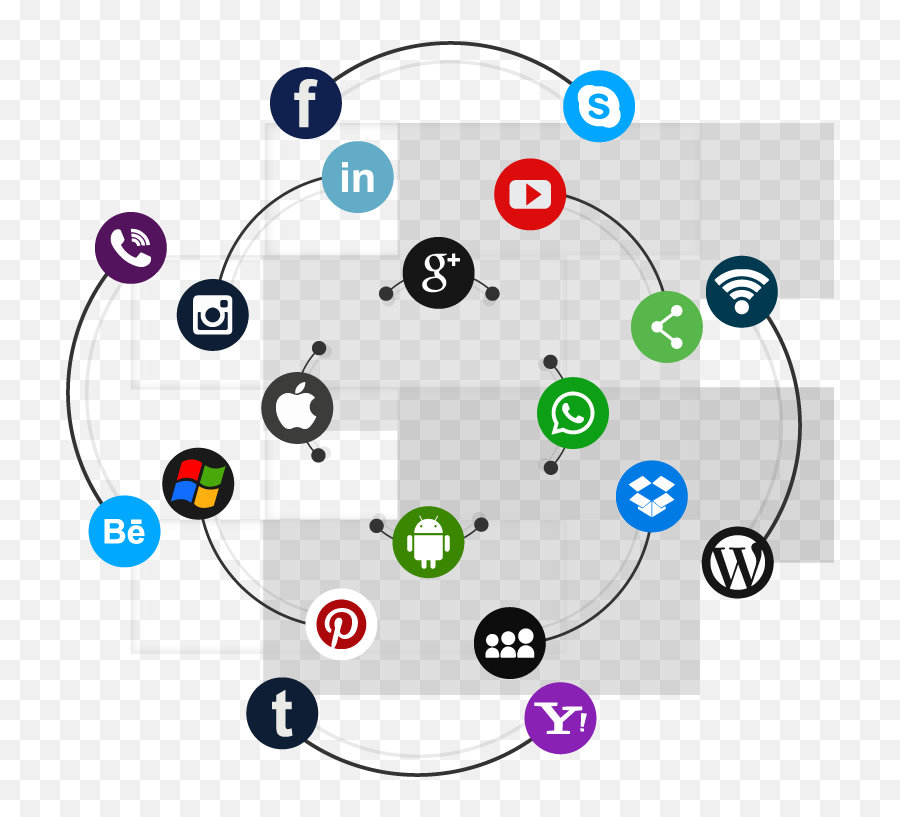 Free Png Social Media Icons - Png Marketing Digital Vetor,Social Media Marketing Png