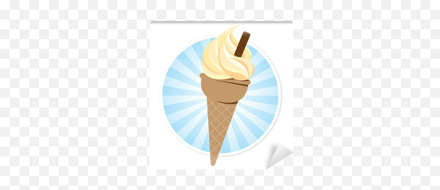 Wall Mural Ice Cream In A Cone - Pixersus Cone Png,Ice Cream Icon