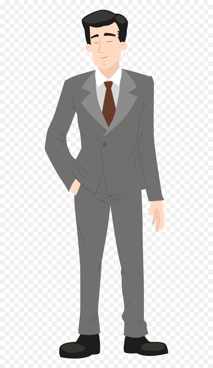 Men Clipart Suit Transparent - Man In A Suit Cartoon Png,Suit Transparent Background