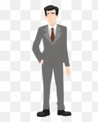 Men Clipart Suit Transparent - Man In A Cartoon png