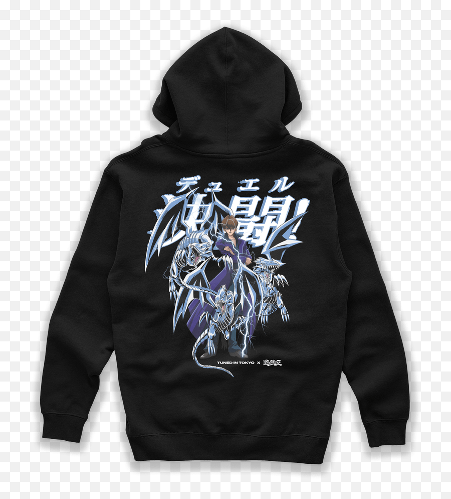 Slifer The Sky Dragon Hoodie Black Tuned In Tokyo - Hoodie Png,Icon Metal God Jacket