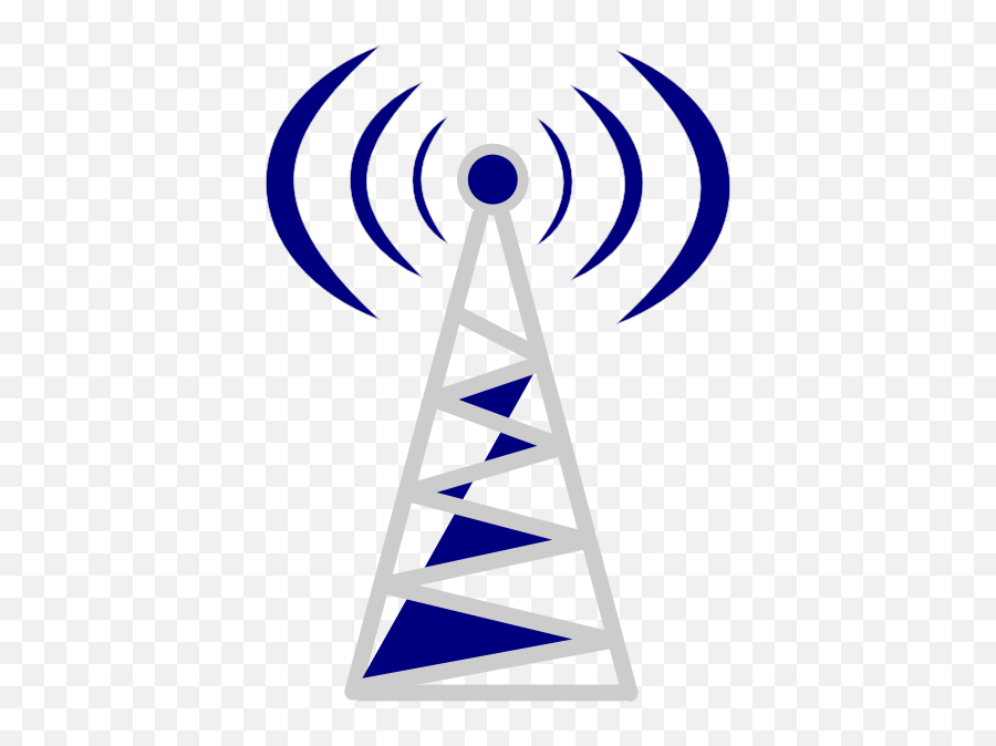 Telecom Tower Blue Clip Art - Vector Clip Art Png,Cellular Tower Icon