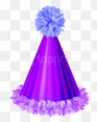 Purple Party Hat Png Images Background - Birthday