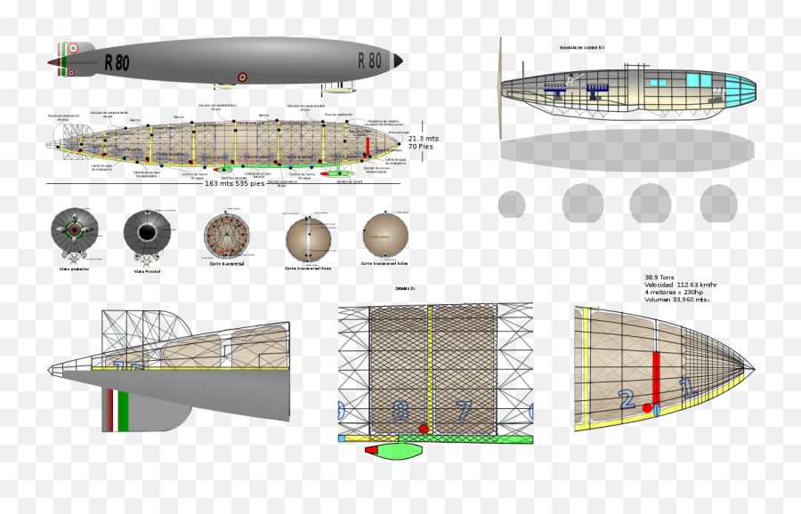 R80 Airship - Wikipedia Dirigible Png,Airship Png