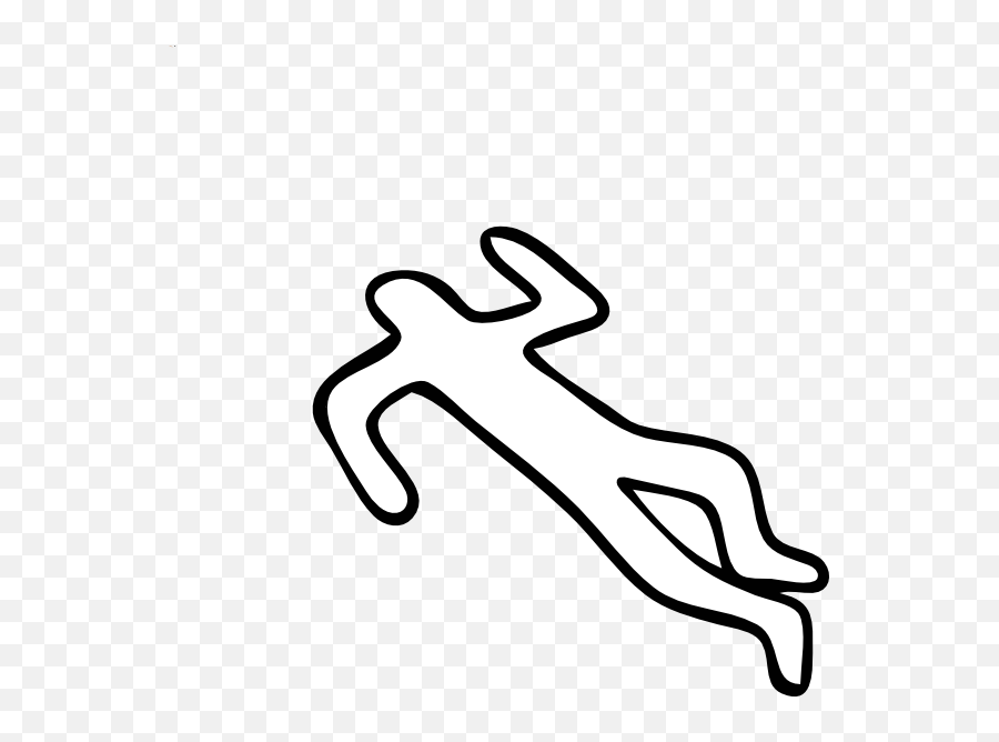 Dead Body Clipart Png - Crime Scene Body Outline Png,Dead Body Png