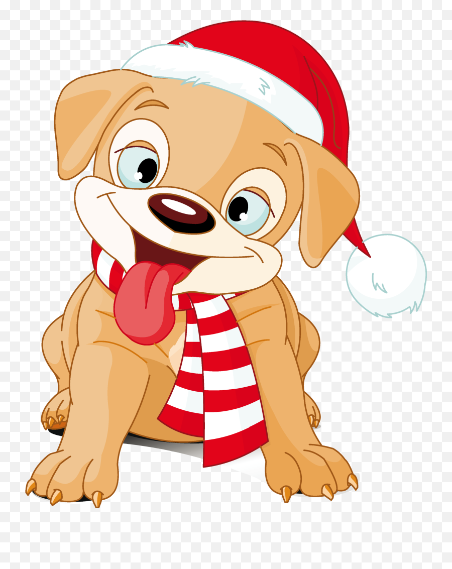 Puppy Clipart Merry Christmas Vector Library Stock - Clipart Clip Art Christmas Dog Png,Puppy Clipart Png