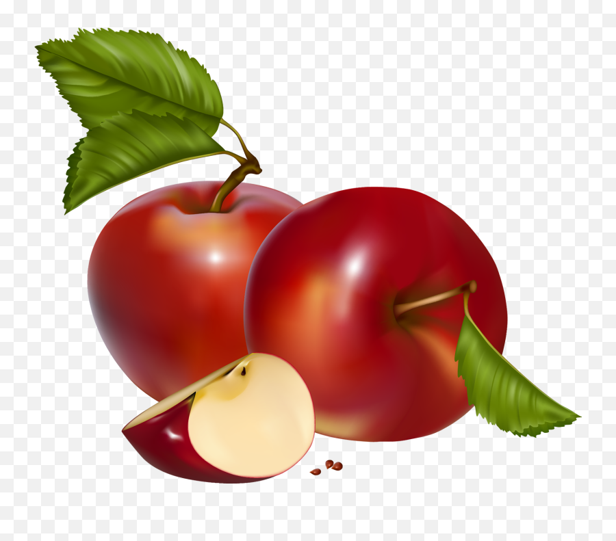 Apples Clipart Png Hd - Clipart Of Red Apples,Bitten Apple Png