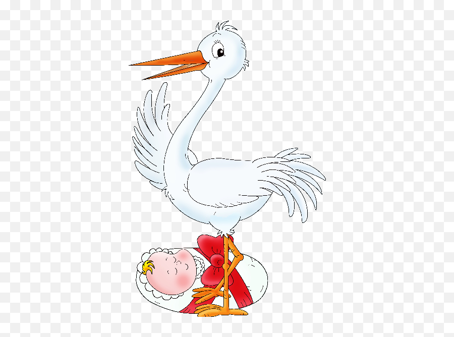 Stork Carrying Baby Girl - Stork Png,Stork Png - free transparent png  images 