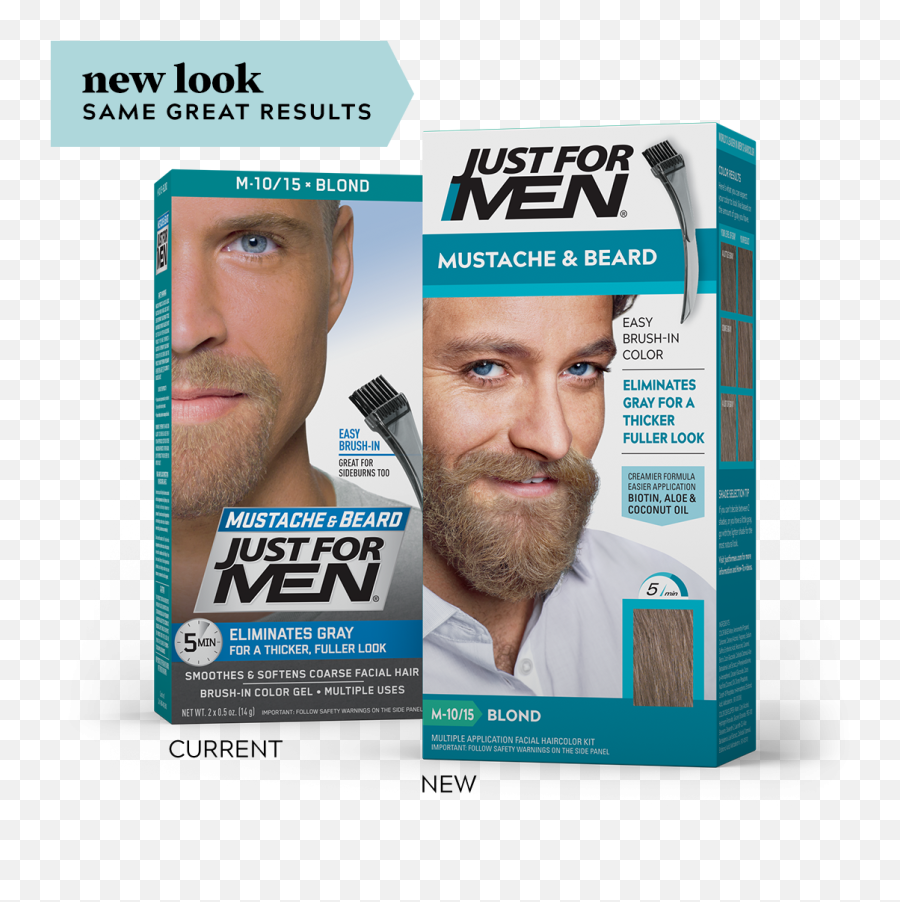 Mustache U0026 Beard - Just For Men Beard Dye Png,Long Beard Png