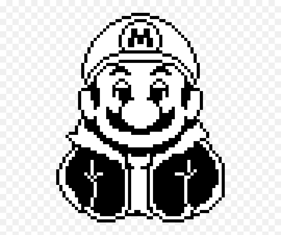 Undertoad Mario Pixel Art Maker - Mario Pixel Art Black And White Png,Mario Face Png