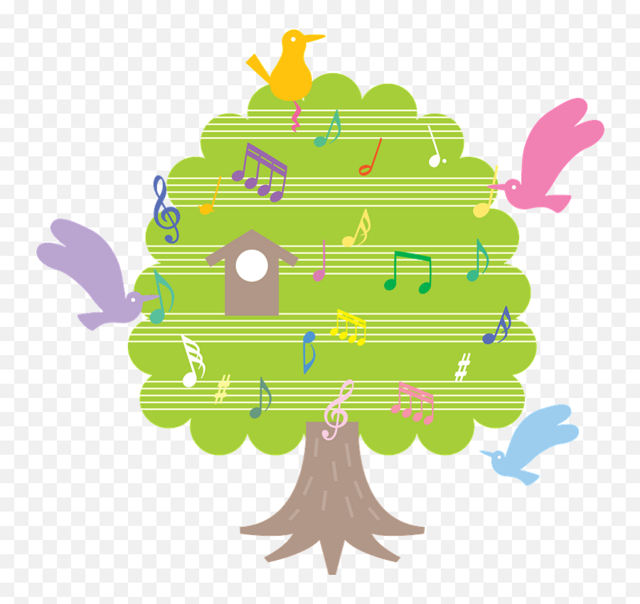 Musical Notes Bird Tree Clipart Free Download Transparent Png Music
