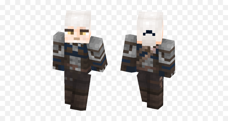 Download Geralt Of Rivia The Witcher 3 Minecraft Skin For - Geralt De Rivia Minecraft Skin Png,Geralt Png