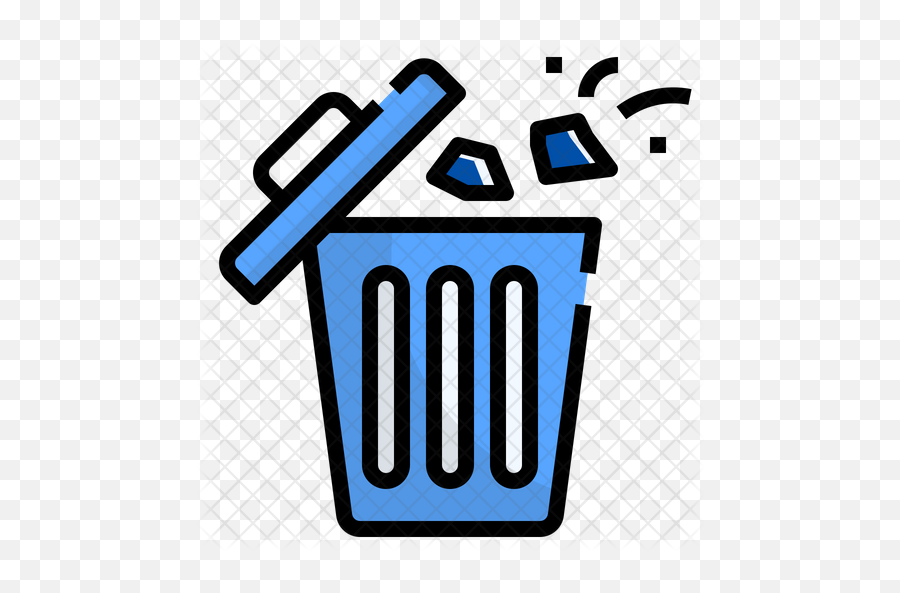 Trash Icon Of Colored Outline Style - Trash Icon Png,Trash Icon Png
