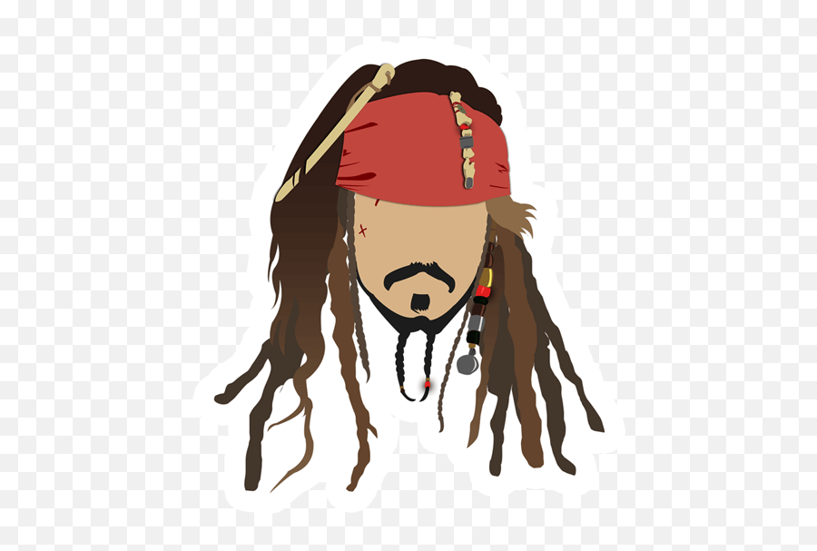 Jack Sparrow Popart Sticker - Easy Jack Sparrow Cartoon Png,Jack Sparrow Png