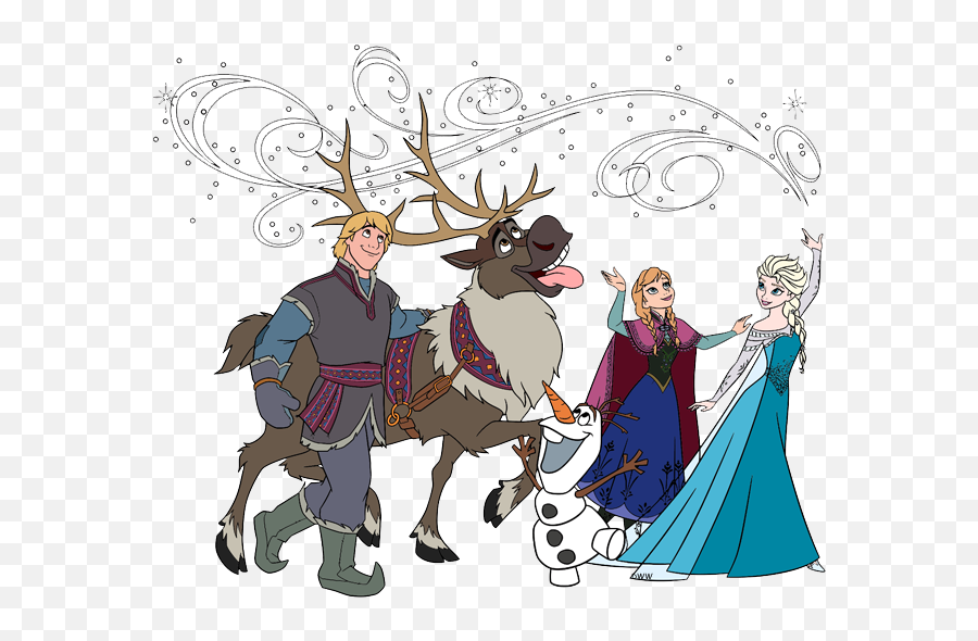 Sven Anna Elsa - Frozen Sven Olaf Clipart Full Size Png Elsa Und Anna Olaf Kristoff Sven,Elsa Frozen Png