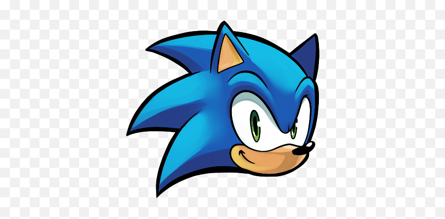 Drew A Sonic - Sonic The Hedgehog Head Logo Png,Sonic Head Png