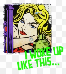 Gia Mavro Me Prasina - Roy Lichtenstein Blonde Waiting Png,Woke Eyes Png