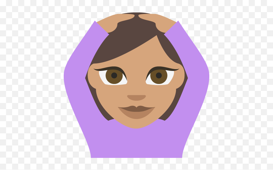 Face With Ok Gesture Medium Skin Tone Emoji Emoticon Vector - Clip Art Png,Ok Emoji Png
