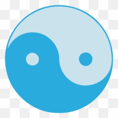 Blue Yin Yang - Color Png