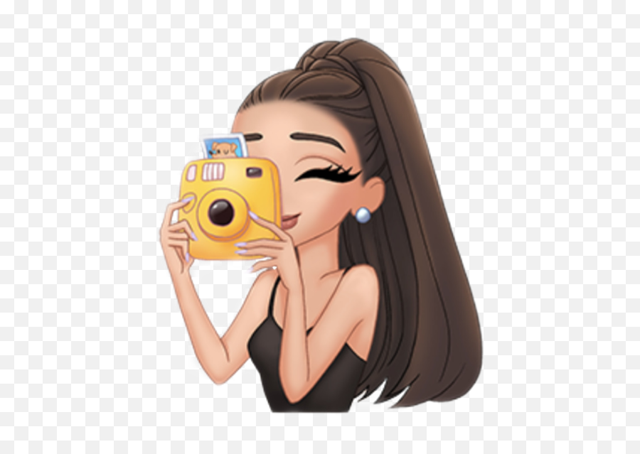 Polaroid Camera Emoji Sticker - Ariana Grande Sticker Png,Camera Emoji Png