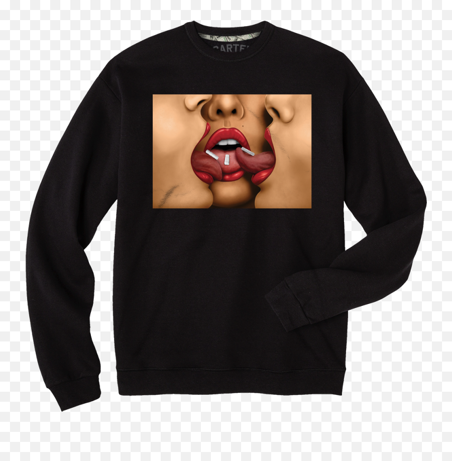 Black Crewneck Sweater Hanes Png - Xanax Sweater,Xanax Png