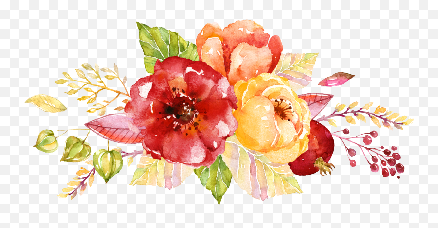 Library Of Spring Flower Watercolor Graphic - Watercolor Spring Flowers Clipart Png,Painted Flowers Png