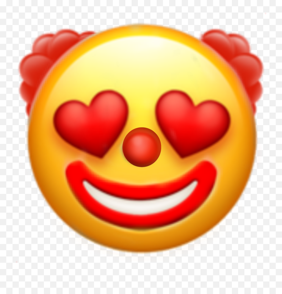 Clown Emoji Heart Love Palhaço Amor Sticker By - Heart Eyes Clown Emoji Png,Clown Emoji Transparent