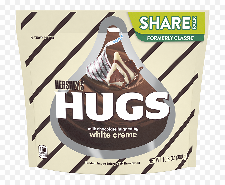 Hersheyu0027s Product Search - Hugs Milk Chocolate Kisses Hugged By White Creme Png,Hershey Kisses Logo