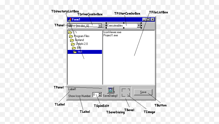 Delphi Central - Tutorials An Icon Extractor And Viewer Vertical Png,Directories Icon