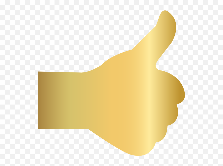 Thumbs Up Clipart Transparent - Thumbs Up Gold Png,Thumbs Up Transparent Background