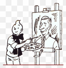 Adventures And Lifestory - Autoportrait Hergé png