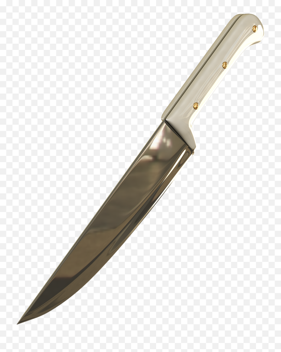 Knife Kitchen Shiny Metal Transparent - Hunting Knife Png,Knife Transparent