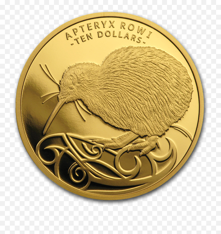 2022 New Zealand 14 Oz Proof Gold 10 Kiwi - Kiwi Png,Kiwi Bird Icon