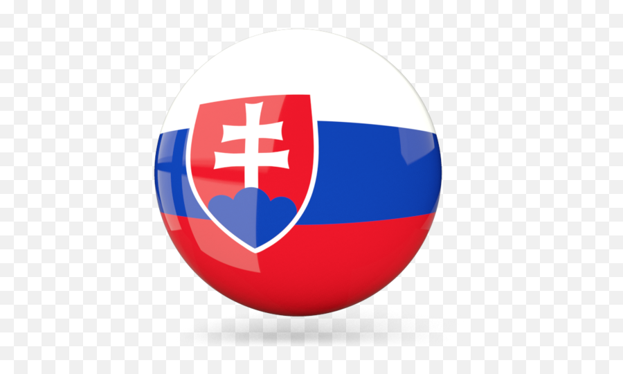 Glossy Round Icon Illustration Of Flag Slovakia - Slovakia Flag Png Round,Round Flag Icon