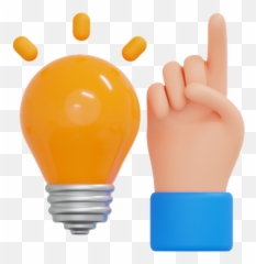 Give Idea 3d Illustrations Designs Images Vectors Hd Graphics - Incandescent Light Bulb png