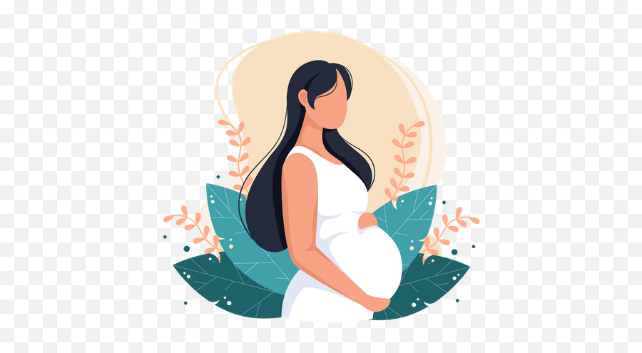 Best Premium Gynaecologist Consulting Pregnant Lady - Pregnant Illustration Png,Pregnancy Icon Vector
