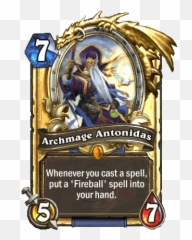 Hearthstone Golden Cards Design - Antonidas png