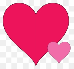 Double Hearts Doodle Clipart - Big Double Heart Png,Heart Doodle Png