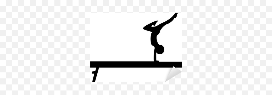 Sticker Gymnastics Beam - Pixersus Poutre Gymnastique Dessin Png,Balance Beam Icon