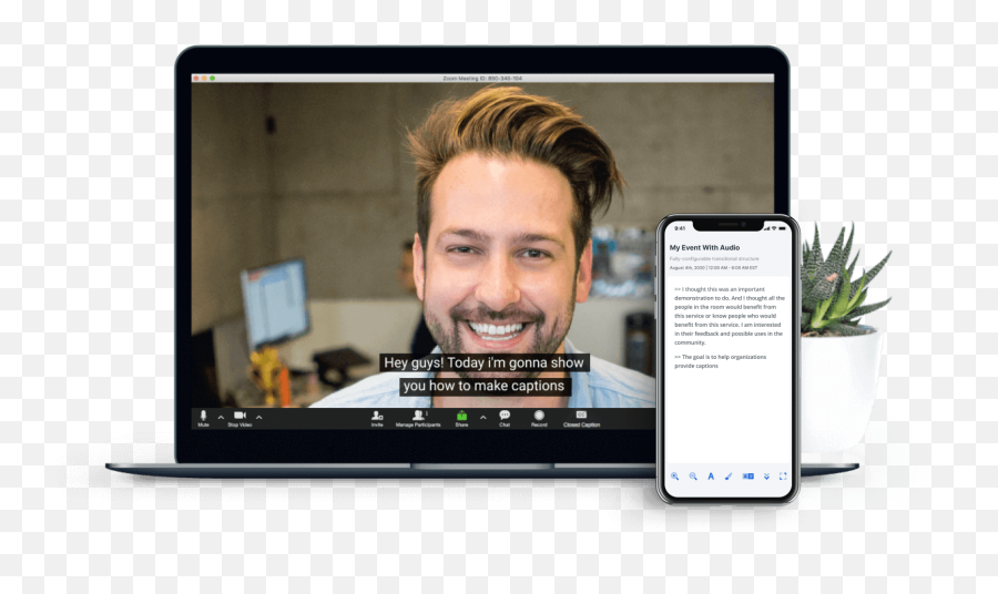 Live Captions For Online Meetings Syncwords - Zoom Live Caption Png,New Close Caption Icon