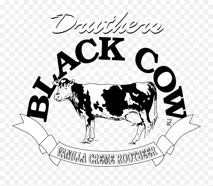 Druthers Black Cow Logo Png Transparent - Dairy Cow,Cow Logo