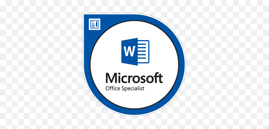 Microsoft - Badges Credly Microsoft Office Specialist Word Png,Microsoft Word 2016 Icon