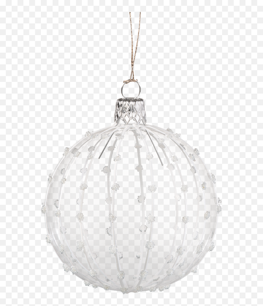 Käthe Wohlfahrt - Online Shop Glass Bauble Clear With White Glitter Decor 7 Cm Christmas Decorations And More Christmas Ornament Png,Christmas Decorations Transparent Background