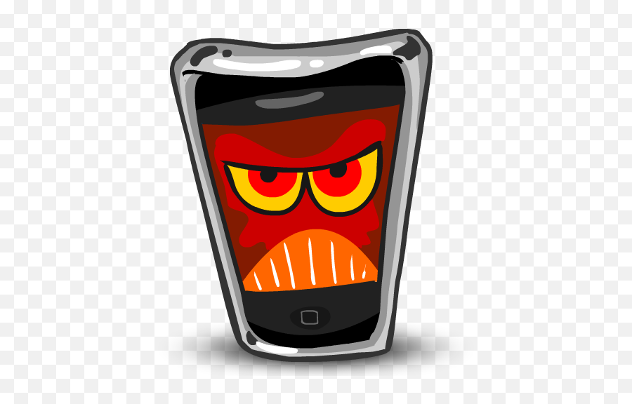Cell Phone Smartphone Mobile Angry Iphone Icon - Iphone Png,Cartoon Phone Png