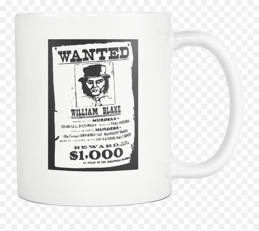 Dead Man Reward Wanted Poster Coffee Mug - Jim Jarmusch Johnny Depp Coffee Cup Png,Johnny Depp Png