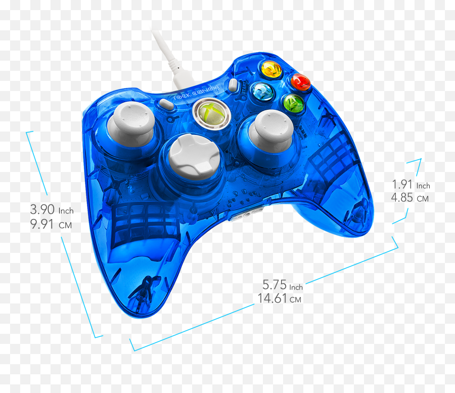 Pdp Rock Candy Xbox 360 Wired Controller Blueberry Boom 037 - 010nabl Control Rock Candy Xbox One Png,Xbox One Controller Png