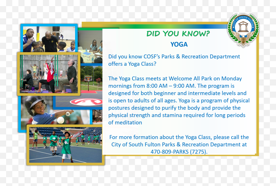 City Of South Fulton - Yoga Funny Tee Ball Png,Did You Know Png