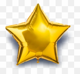 Gold Star Balloon Transparent Png