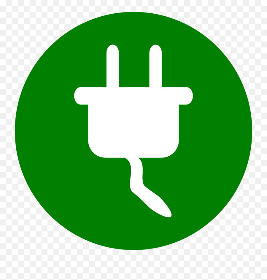 Plug Clipart Green Transparent Free For Download - Plug Electricity Transparent Icon Png,Plug Png